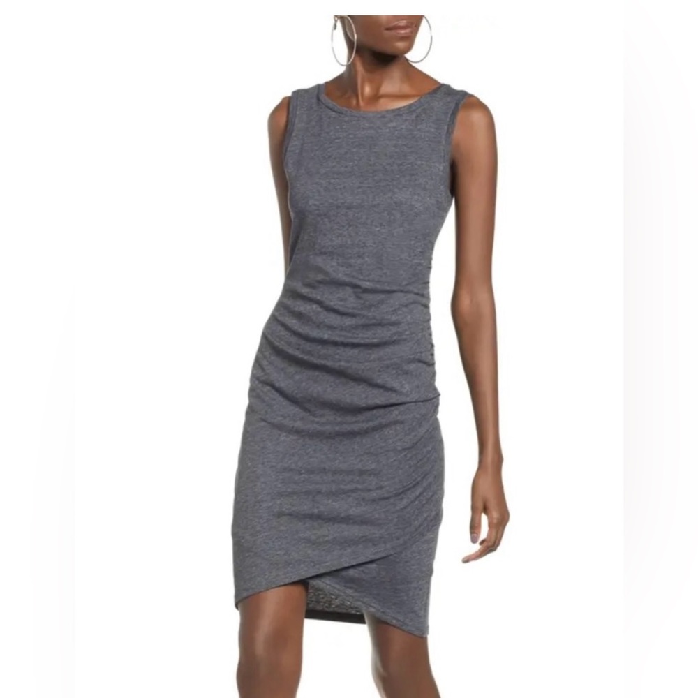 Leith Dark Gray Bodycon Sleeveless Dress - size small